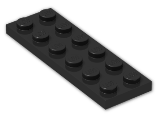 LEGO® Brick: Plate 2 x 6 3795 | Color: Black