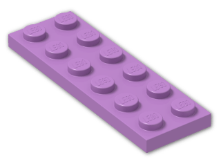 LEGO® Brick: Plate 2 x 6 3795 | Color: Medium Lavender