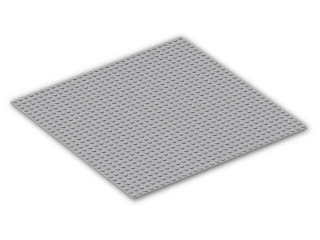 LEGO® Brick: Baseplate 32 x 32 3811 | Color: Medium Stone Grey