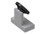 LEGO® Brick: Car Steering Stand and Wheel (Complete) 3829c01 | Color: Medium Stone Grey