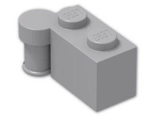 LEGO® Brick: Hinge Brick 1 x 4 Top 3830 | Color: Medium Stone Grey