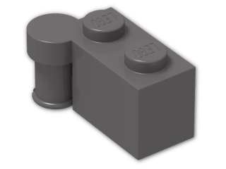 LEGO® Brick: Hinge Brick 1 x 4 Top 3830 | Color: Dark Stone Grey