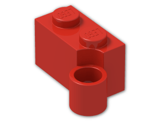 LEGO® Brick: Hinge Brick 1 x 4 Base 3831 | Color: Bright Red