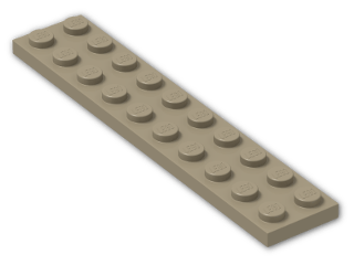 LEGO® Brick: Plate 2 x 10 3832 | Color: Sand Yellow