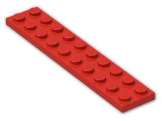 LEGO® Brick: Plate 2 x 10 3832 | Color: Bright Red