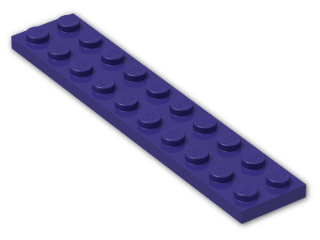 LEGO® Brick: Plate 2 x 10 3832 | Color: Medium Lilac
