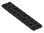 LEGO® Stein: Plate 2 x 10 3832 | Farbe: Black