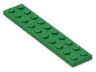 LEGO® Brick: Plate 2 x 10 3832 | Color: Dark Green