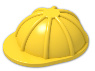 LEGO® Brick: Minifig Construction Helmet 3833 | Color: Bright Yellow