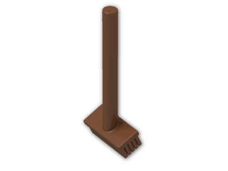 LEGO® Stein: Minifig Pushbroom 3836 | Farbe: Reddish Brown