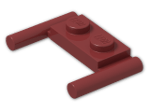 LEGO® Brick: Plate 1 x 2 with Handles Type 2 3839b | Color: New Dark Red