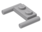 LEGO® Brick: Plate 1 x 2 with Handles Type 2 3839b | Color: Medium Stone Grey