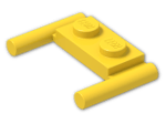 LEGO® Brick: Plate 1 x 2 with Handles Type 2 3839b | Color: Bright Yellow