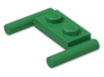 LEGO® Stein: Plate 1 x 2 with Handles Type 2 3839b | Farbe: Dark Green