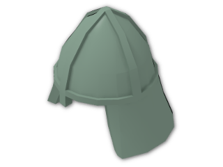 LEGO® Stein: Minifig Castle Helmet with Neck Protector 3844 | Farbe: Sand Green