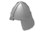LEGO® Brick: Minifig Castle Helmet with Neck Protector 3844 | Color: Silver Metallic