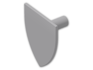 LEGO® Stein: Minifig Shield Triangular 3846 | Farbe: Medium Stone Grey