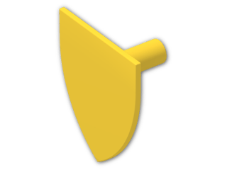 LEGO® Brick: Minifig Shield Triangular 3846 | Color: Bright Yellow