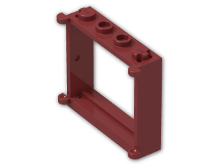 LEGO® Stein: Window 1 x 4 x 3 3853 | Farbe: New Dark Red