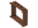 LEGO® Brick: Window 1 x 4 x 3 3853 | Color: Reddish Brown