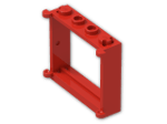 LEGO® Brick: Window 1 x 4 x 3 3853 | Color: Bright Red