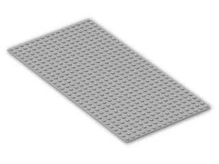 LEGO® Brick: Baseplate 16 x 32 with Square Corners 3857 | Color: Medium Stone Grey