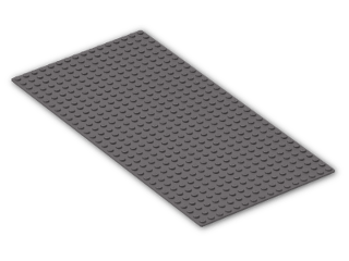 LEGO® Stein: Baseplate 16 x 32 with Square Corners 3857 | Farbe: Dark Stone Grey