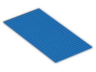 LEGO® Stein: Baseplate 16 x 32 with Square Corners 3857 | Farbe: Bright Blue