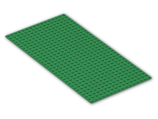 LEGO® Brick: Baseplate 16 x 32 with Square Corners 3857 | Color: Dark Green