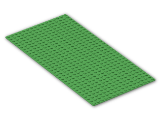 LEGO® Stein: Baseplate 16 x 32 with Square Corners 3857 | Farbe: Bright Green