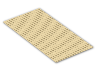 LEGO® Brick: Baseplate 16 x 32 with Square Corners 3857 | Color: Brick Yellow