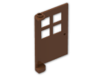 LEGO® Brick: Door 1 x 4 x 5 with 4 Panes 3861 | Color: Reddish Brown