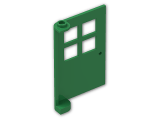 LEGO® Brick: Door 1 x 4 x 5 with 4 Panes 3861 | Color: Dark Green