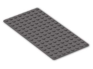 LEGO® Brick: Baseplate 8 x 16 3865 | Color: Dark Stone Grey