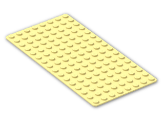 LEGO® Stein: Baseplate 8 x 16 3865 | Farbe: Light Yellow
