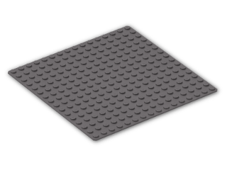 LEGO® Brick: Baseplate 16 x 16 3867 | Color: Dark Stone Grey