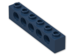 LEGO® Brick: Technic Brick 1 x 6 with Holes 3894 | Color: Earth Blue