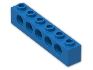 LEGO® Stein: Technic Brick 1 x 6 with Holes 3894 | Farbe: Bright Blue