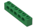 LEGO® Stein: Technic Brick 1 x 6 with Holes 3894 | Farbe: Dark Green