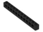 LEGO® Stein: Technic Brick 1 x 12 with Holes 3895 | Farbe: Black
