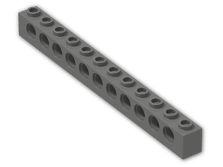 LEGO® Stein: Technic Brick 1 x 12 with Holes 3895 | Farbe: Dark Grey