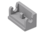 LEGO® Brick: Hinge 1 x 2 Base 3937 | Color: Medium Stone Grey