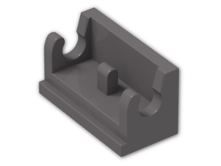 LEGO® Brick: Hinge 1 x 2 Base 3937 | Color: Dark Stone Grey