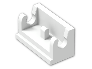 LEGO® Brick: Hinge 1 x 2 Base 3937 | Color: White