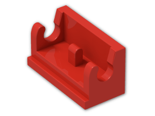 LEGO® Brick: Hinge 1 x 2 Base 3937 | Color: Bright Red
