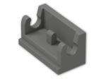 LEGO® Brick: Hinge 1 x 2 Base 3937 | Color: Dark Grey