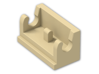 LEGO® Brick: Hinge 1 x 2 Base 3937 | Color: Brick Yellow