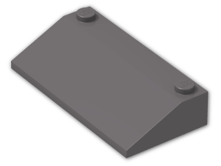 LEGO® Brick: Slope Brick 33 3 x 6 3939 | Color: Dark Stone Grey