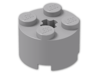 LEGO® Brick: Brick 2 x 2 Round 3941 | Color: Medium Stone Grey