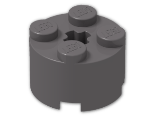 LEGO® Stein: Brick 2 x 2 Round 3941 | Farbe: Dark Stone Grey